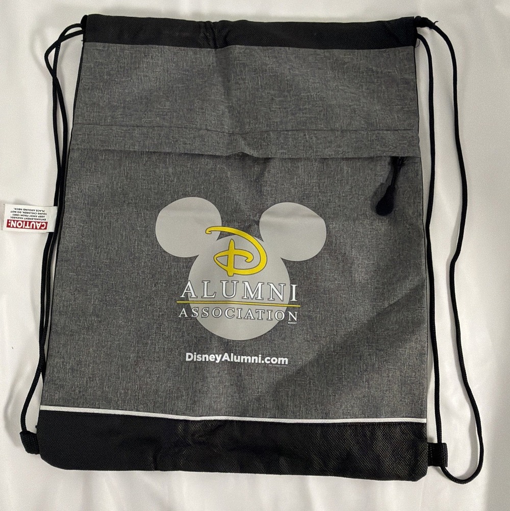 Disney Alumni Association Drawstring Bag w/ Zipper Pocket NEW Walt Disney World